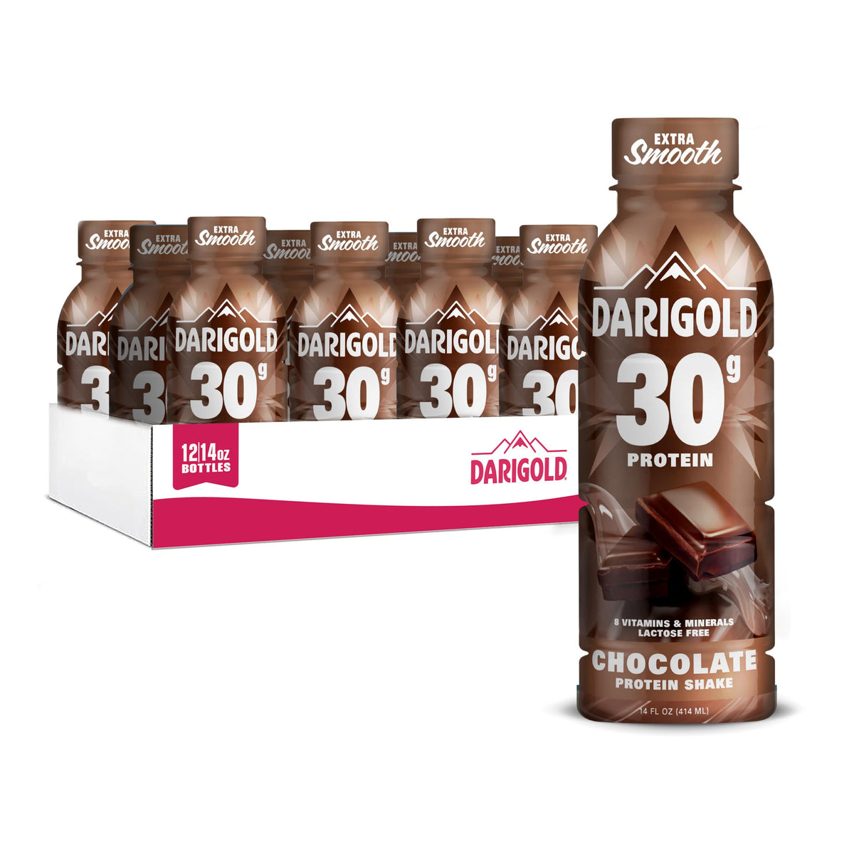 Darigold Vanilla Protein Shake, 30g per Serving Protein Drink (14oz 12ct)