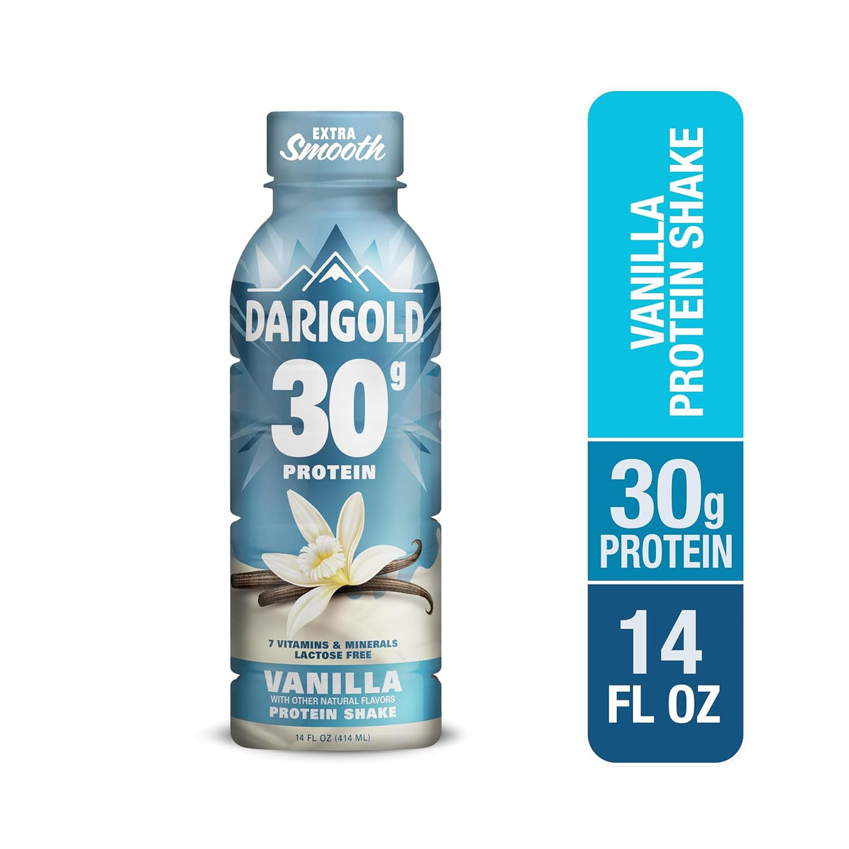 Darigold Vanilla Protein Shake, 30g per Serving Protein Drink (14oz 12ct)