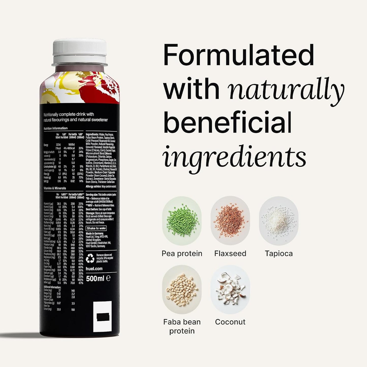 Huel Black Edition Ready-to-Drink | Meal Replacement Protein Shake | Vegan | Strawberry Banana (16.9 Fl Oz - 12 Pack) 35g High Protein, 27 Vitamins & Minerals, Gluten Free, High Fiber