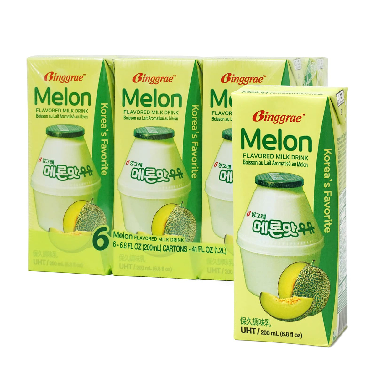 Binggrae Banana Flavored Milk Drink – Korean Sweet and Creamy Beverage – Shelf-Stable 6.8 fl oz Cartons – Pack of 24