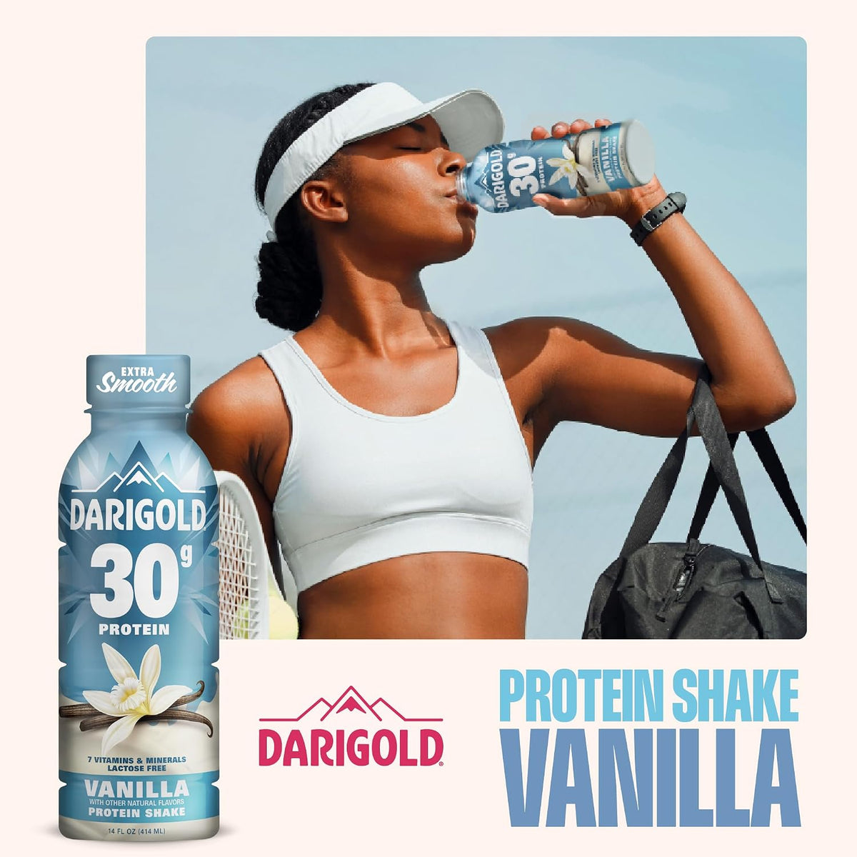 Darigold Vanilla Protein Shake, 30g per Serving Protein Drink (14oz 12ct)
