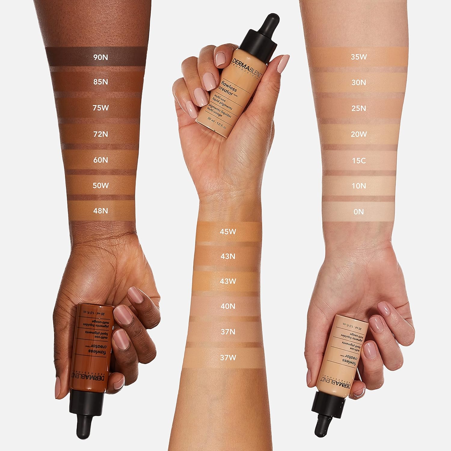 Dermablend Flawless Creator Multi-Use Liquid Foundation Makeup, Full Coverage Lightweight Buildable Foundation, Natural Finish, 1 Fl oz.